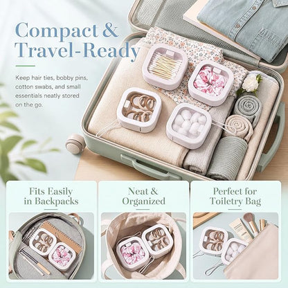 Kathfly 4 Pcs Hair Tie Organizer, Portable Hair Accessories Organizer Travel - Image 3