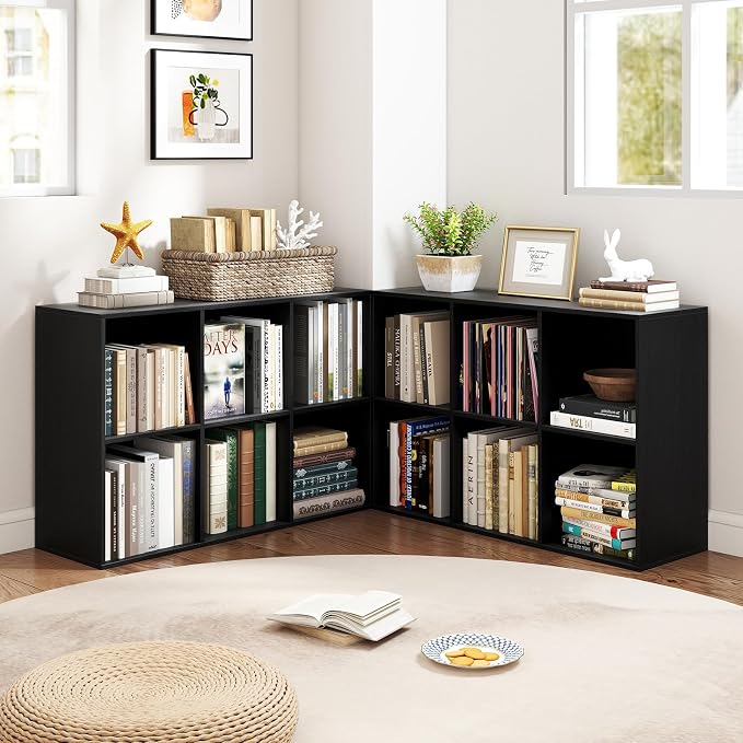 Giantex 6-Cube Bookcase, 3-Tier Cubby Bookshelf, Horizontal Vertical Display - Image 8