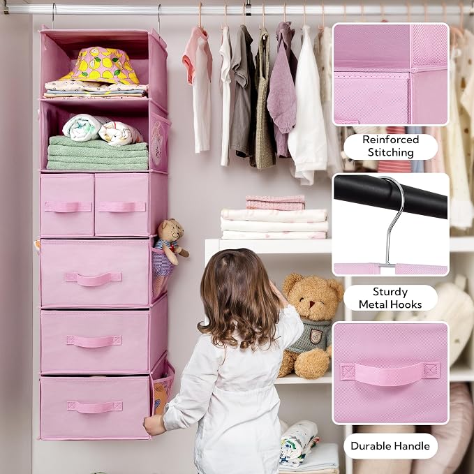 GRANNY SAYS Hanging Closet Organizers and Storage, 6 Shelves Closet Hanging - Image 5
