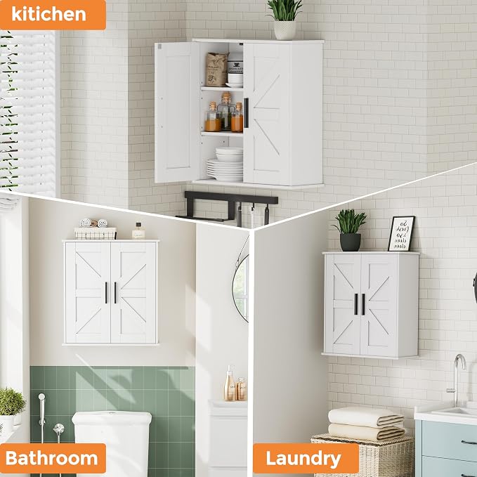 Homleke Bathroom Wall Cabinet, Medicine Cabinet - Image 6