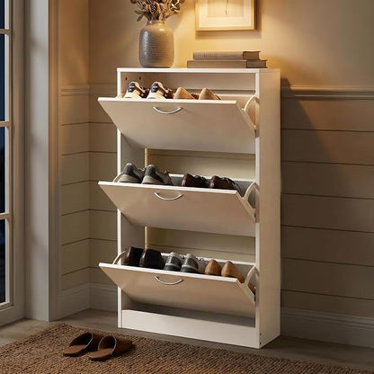 HOPUBUY Shoe Cabinet for Entryway, Narrow Shoe Storage by HOPUBUY