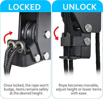 Ceiling Ladder Hoist, Heavy Duty Pulley System - Image 4