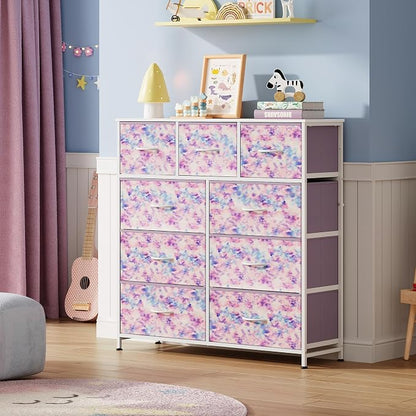 WLIVE 9 Drawer Dresser, Fabric Storage Tower - Image 2