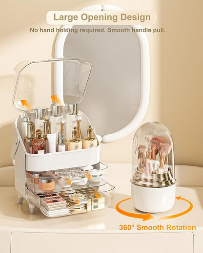 Makeup Organizer, Skincare Holder Bathroom Counter Organizer, Storage Box - Image 3
