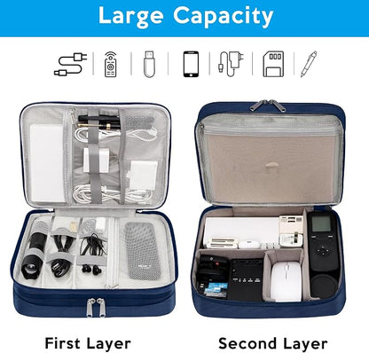 CILLA Electronic Organizer Travel Case, Travel Cord Organizer Case Portable - Image 7