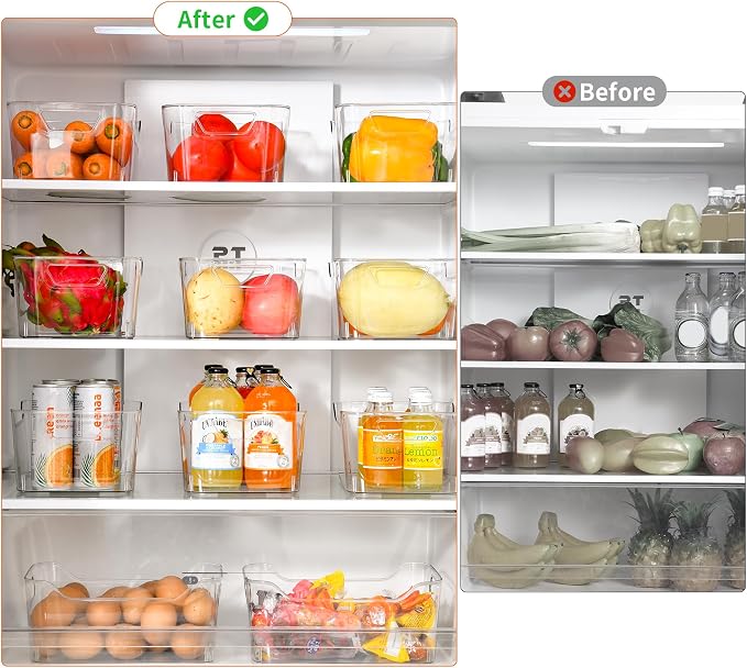 Attelite 12 Pack Clear Plastic Storage Bins, Pantry Organizer Containers - Image 5