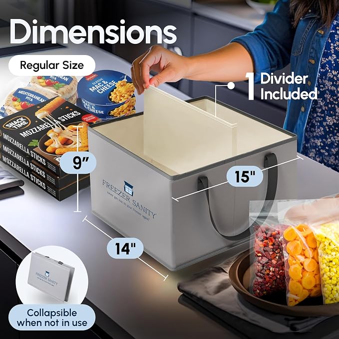 The Original Chest Freezer Organizer Bins, Stackable Storage Organizers - Image 2