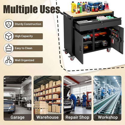 46-inch Rolling Tool Cabinet, Tool Chest Workbench - Image 7