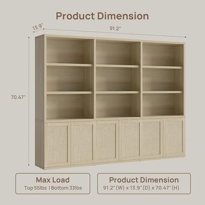 SICOTAS 70.5" Tall Bookshelf - Image 2
