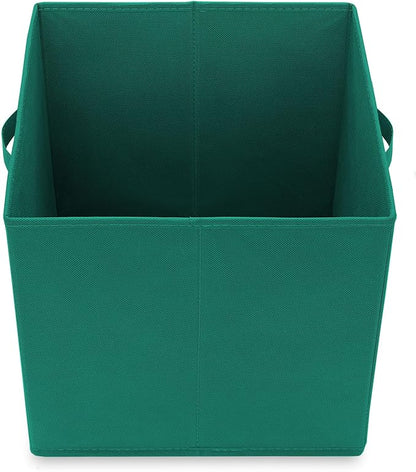 Casafield Set of 6 Collapsible Fabric Cube Storage Bins, Teal - Image 4