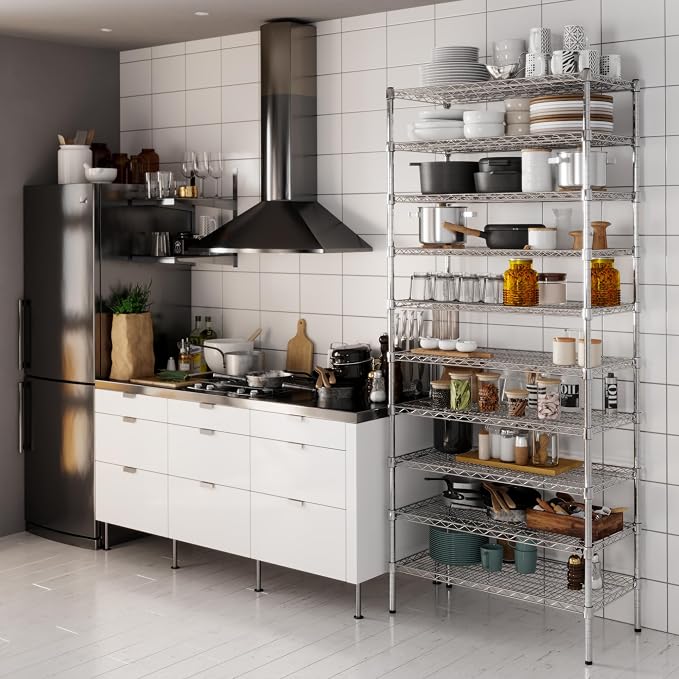 18" Deep x 36" Wide x 86" Height Wire Shelving Kit | 10-Tier | NSF Commercial - Image 6