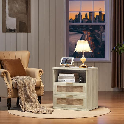 LEYAOYAO Rattan Nightstands Set of 2 - Image 9