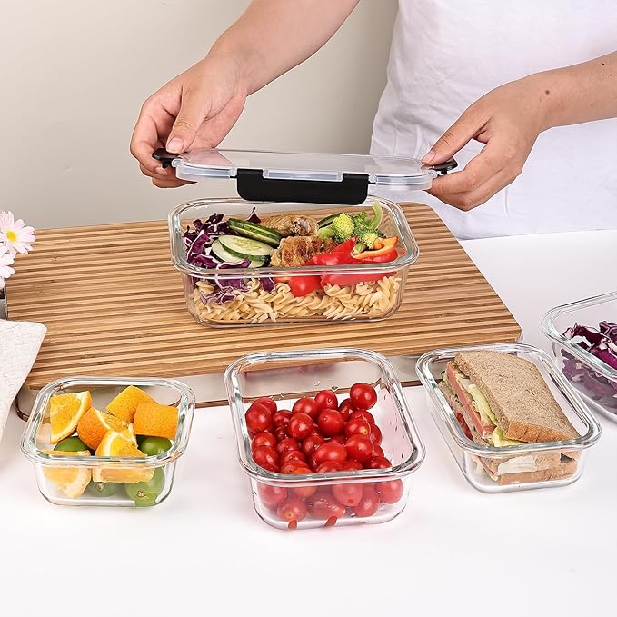 Liuruiyu 8 Pack Glass Food Storage Containers - Image 3