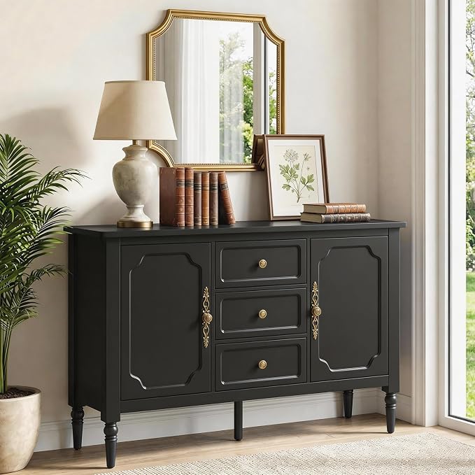 RoyalCraft Buffet Cabinet with Storage, Vintage Sideboard with 2 Doors & 3 by Bringyoubetterlife