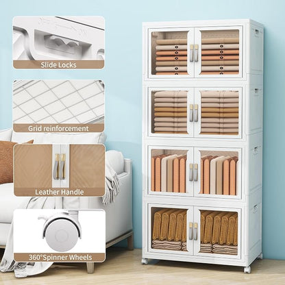 Large Clear Stackable Storage Bins - Image 3