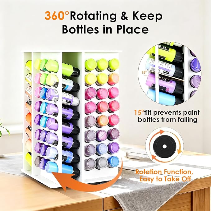Acrylic Paint Organizer, 2oz Craft Paint Holder Rack - Image 2
