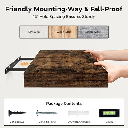 Floating Shelves 48 Inch Long, 12 Inch Deep Floating Shelves - Image 7