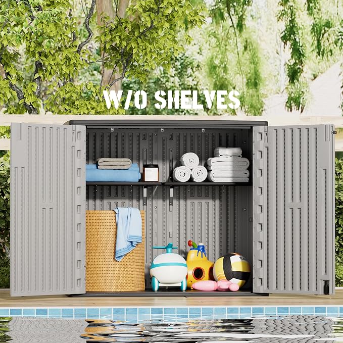 Large Outdoor Storage Box, Resin Sheds&Outdoor Storage Waterproof/Lockable - Image 5