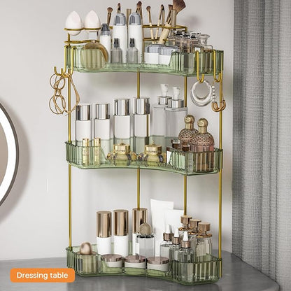 3-Tier Corner Bathroom Counter Organizer，Makeup & Skincare Shelf - Image 8