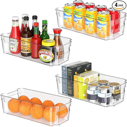 Clear Fridge Organizer, Refrigerator Organizer Bins by INCOSTAR