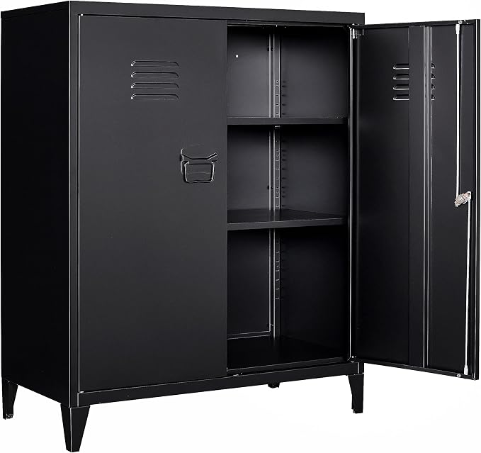 SISESOL Storage Cabinet with Doors and Shelves, Office Storage Cabinets by SISESOL