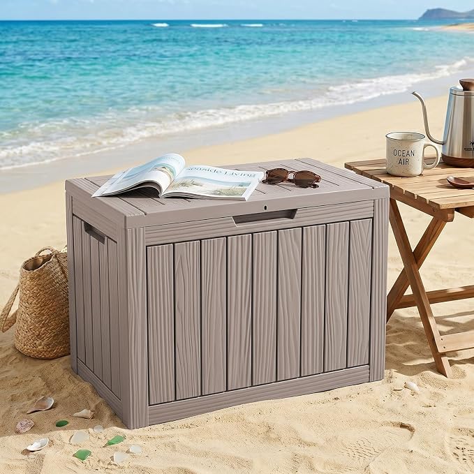EFU Outdoor Storage Box 60 Gallon Deck Box Lockable UV Resistance Waterproof - Image 6