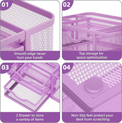 Marbrasse Mesh Desk Organizer, Pen Holder - Image 7