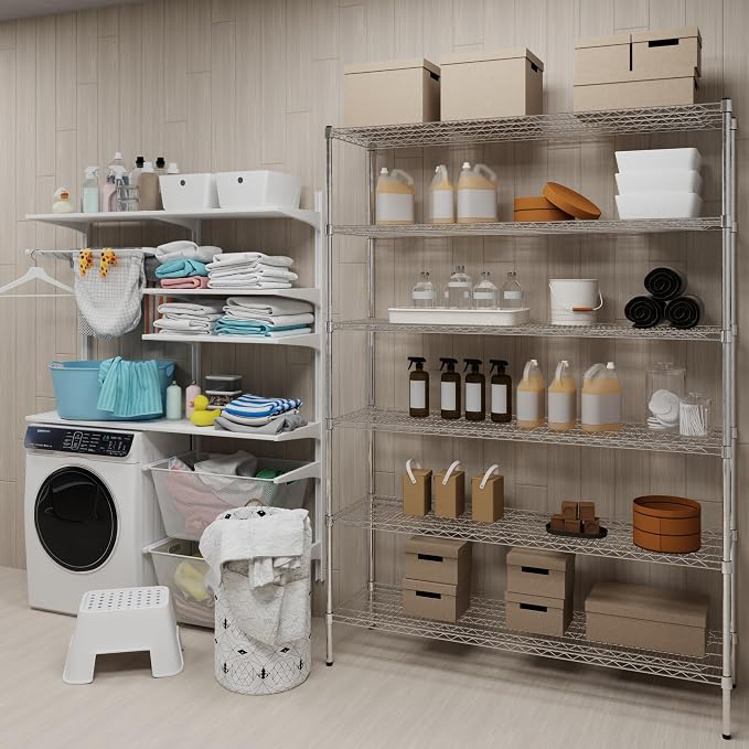 18" Deep x 60" Wide x 74" Height Wire Shelving Kit | 6-Tier | NSF Commercial - Image 2