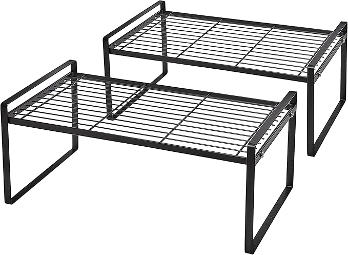 2Pack Cabinet Shelf Organizer Storage Rack Space Saving by Shantton