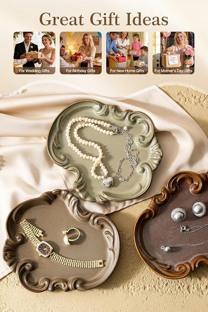 LYEOBOH Jewelry Dish Tray, Ceramic Jewelry Dish, Key Bowl, Decorative Plate - Image 7