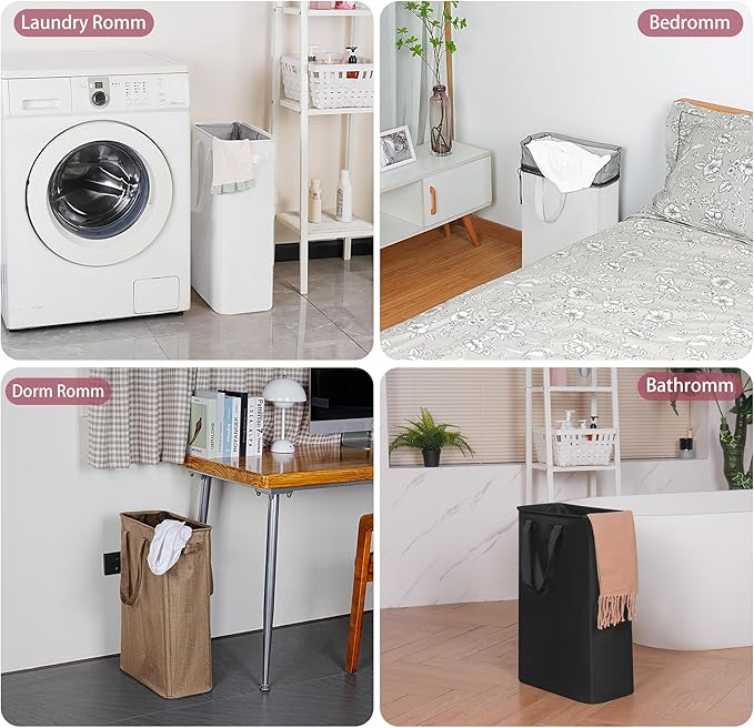 efluky Slim Laundry Basket, Narrow Laundry Hamper - Image 7