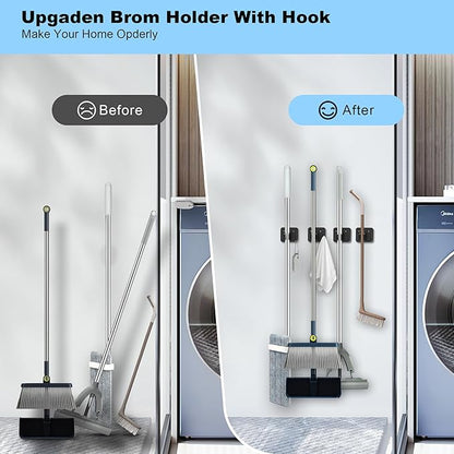 4 Pack Mop and Broom Holder Wall Mount - Image 2