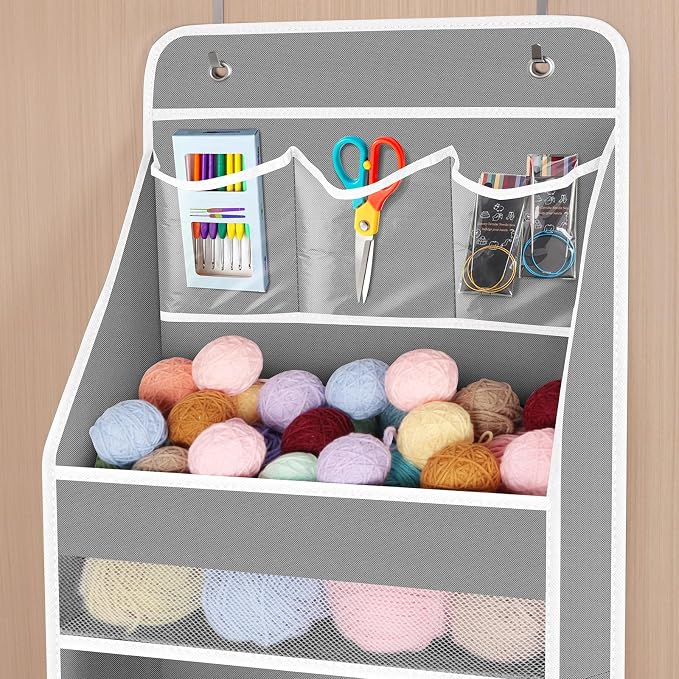 Univivi 6-Shelf Over Door Hanging Organizer Fabric Baby Door Storage - Image 4