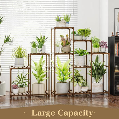 Bamworld 2 Sets Plant Stands Indoor Tall Shelves Outdoor - Image 3