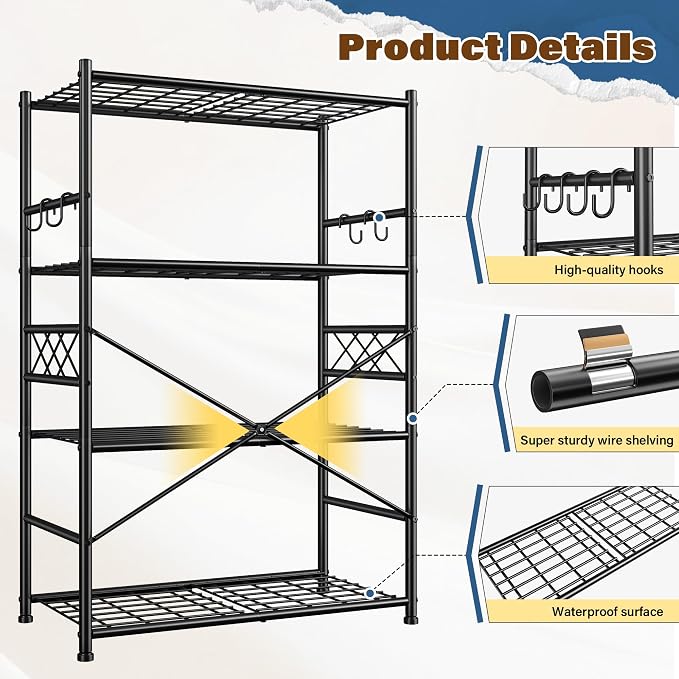 Storage Shelves 4-Tier Large Capacity Metal Shelving - Image 6