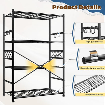 Storage Shelves 4-Tier Large Capacity Metal Shelving - Image 6