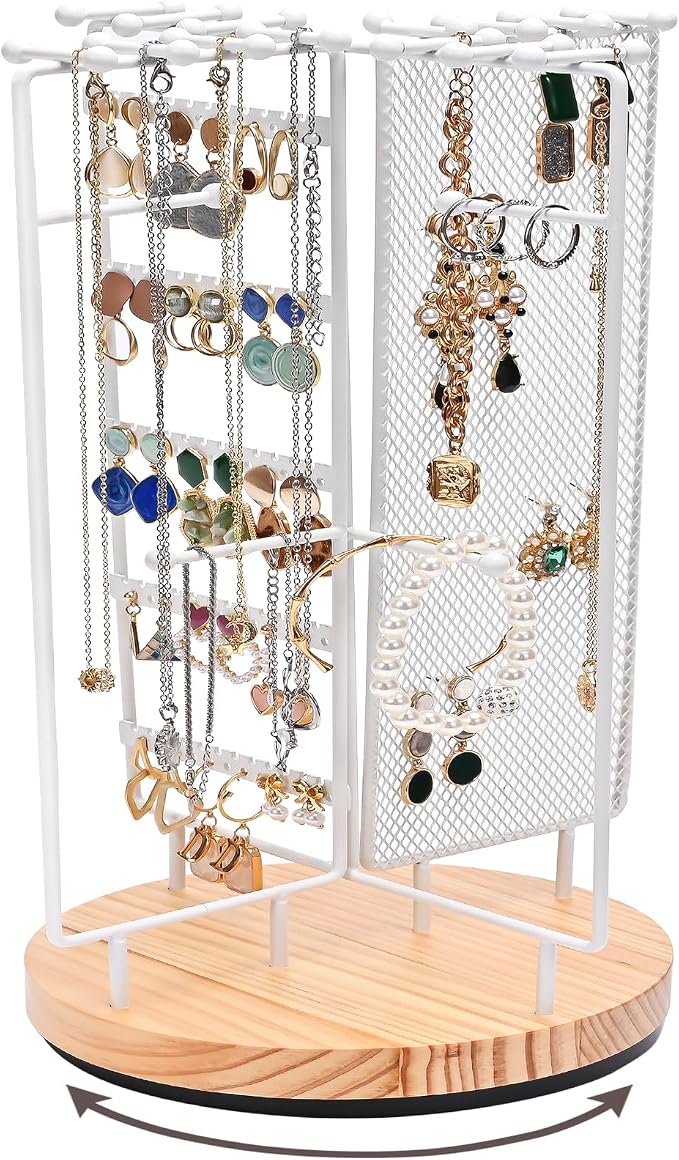 ProCase Rotating Jewelry Organizer Stand Earring Holder Organizer by ProCase