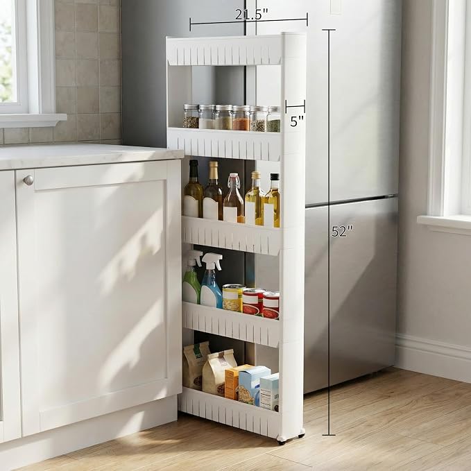 Slim Rolling Storage Cart - Image 3