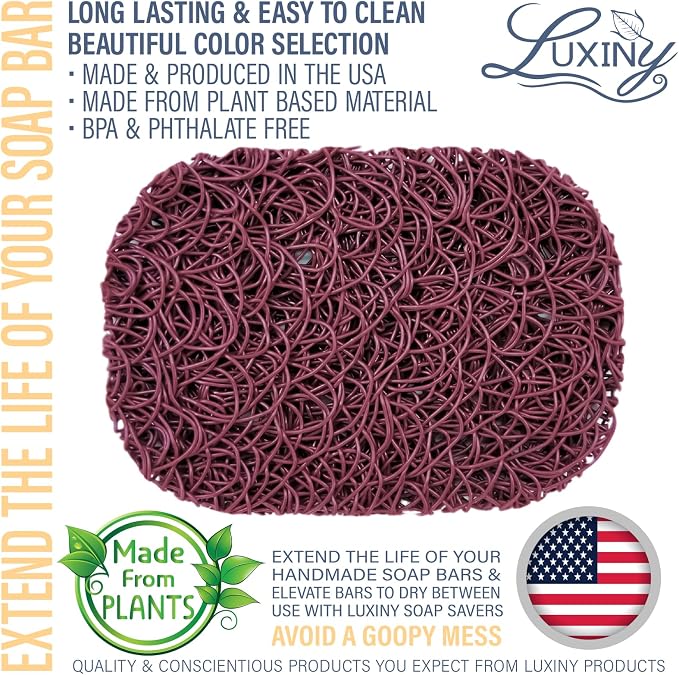 Soap Savers for bar soap, American Made by Luxiny, Lifts Soap in Soap Dishes & - Image 2