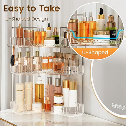 Corner Bathroom Counter Organizer 3-Tier Bathroom Organizer Countertop - Image 5
