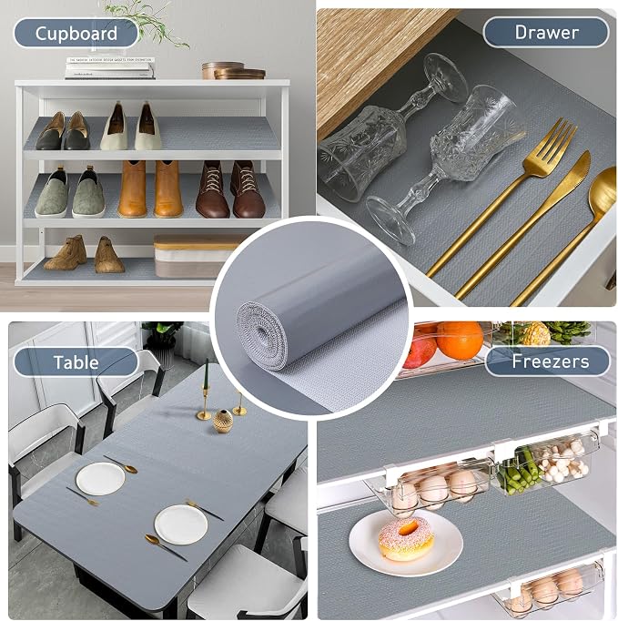 Drawer and Shelf Liner, Non-Slip Kitchen Cabinet Liners Non-Adhesive Thick - Image 8