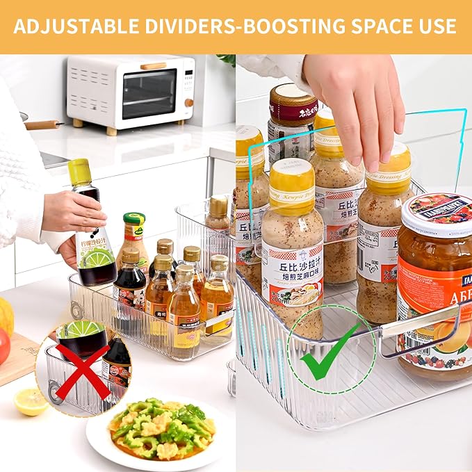 Refrigerator Organizers and Storage 2pcs Rolling Storage Bins Fridge Organizer - Image 7