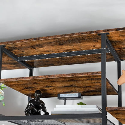 HOOBRO TV Stand with Power Outlets to 75 Inches, TV Console Table with Open - Image 9