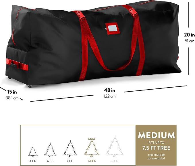 ZOBER 600D Oxford Fabric Rolling Christmas Tree Storage Bag - Image 6
