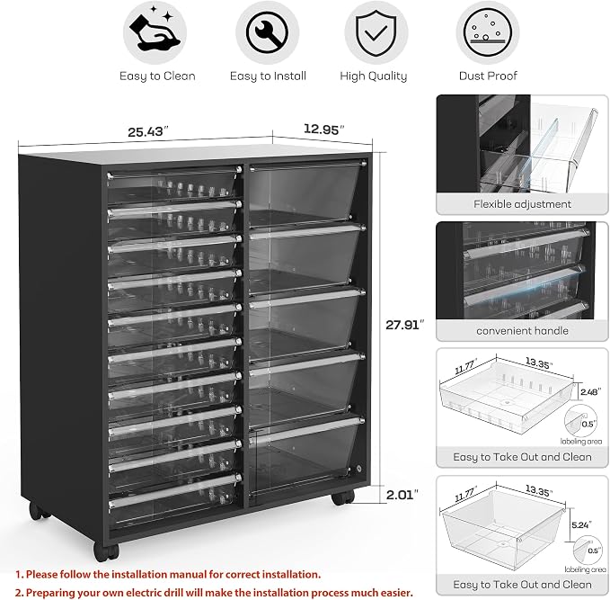 WOPITUES Mobile Storage Cabinet - Image 3