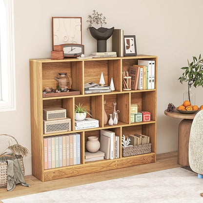 Giantex 10 Cube Bookcase, 4-Tier Freestanding Bookshelf w/ 10 Open Compartments by Giantex