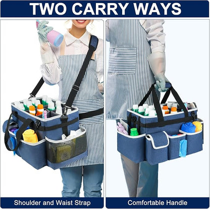 Cleaning Caddy Bag, Large Cleaning Supplies Organizer - Image 5