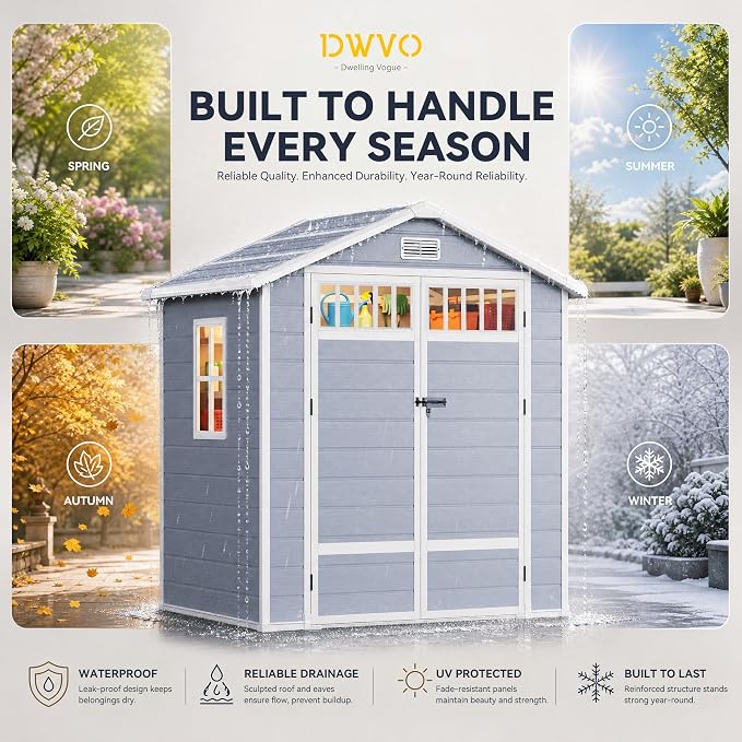DWVO 6x4.4 FT Outdoor Storage Shed - Image 7