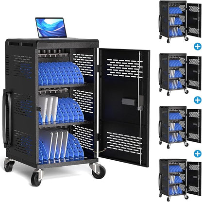 4 Pack | Fully Assembled 30 Bay Multi Device Charging Station by POCHAR-FactoryDirectCustomizedProducts