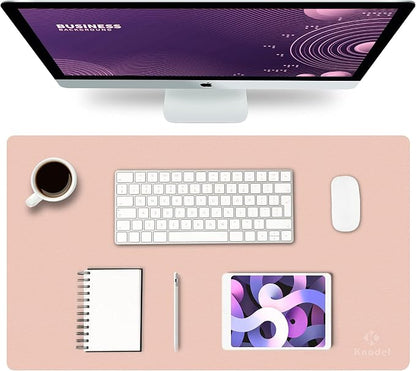K KNODEL Small Office Leather Desk Mat, Mouse and Keyboard Pad, Computer and by K+KNODEL